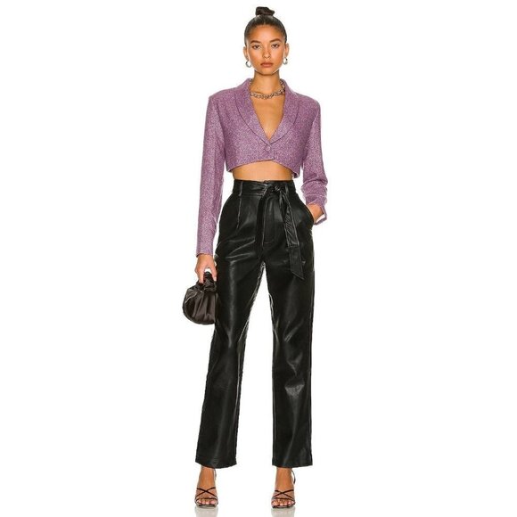 More to Come Alani Faux Leather  Pant Black Women's Size Large - Picture 2 of 9